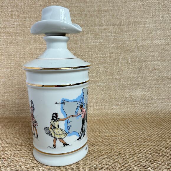 Vintage 1979 Jim Beam Do-Sa-Do Washington State Decanter w/ Hat Lid - Picture 7 of 10